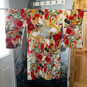 Children’s Vibrant Floral Vintage Japanese Kimono